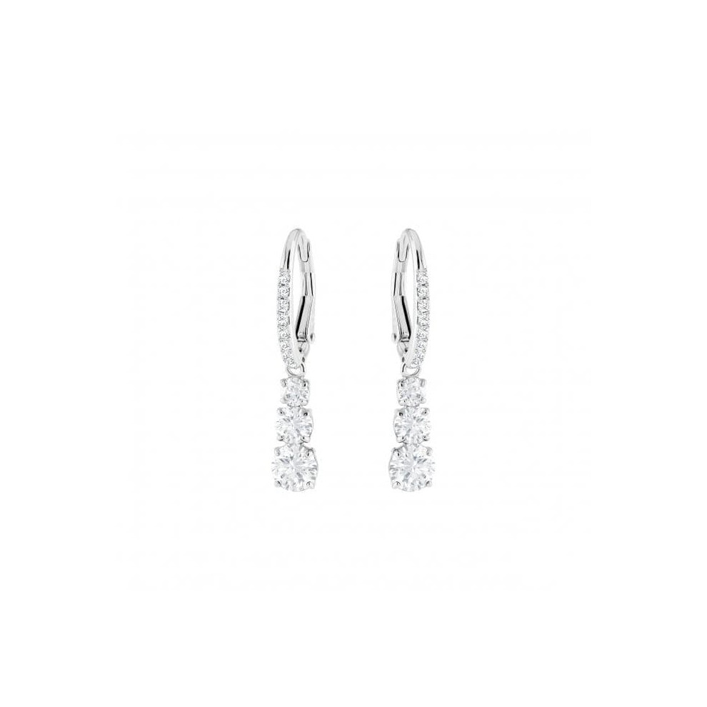 Swarovski Crystal Attract Trilogy Rhodium Plated Earrings 5416155