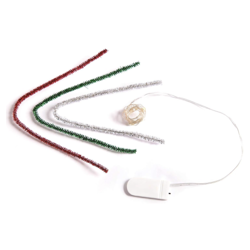 Christmas Beard Lights And Tinsel 1