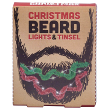 Christmas Beard Lights And Tinsel