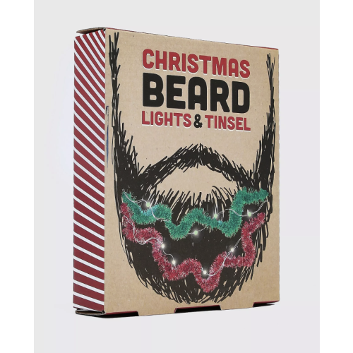 Christmas Beard Lights And Tinsel 2