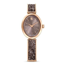 Swarovski Crystal Rock Swiss Made Black Rose gold-tone finish Oval Watch 5656857