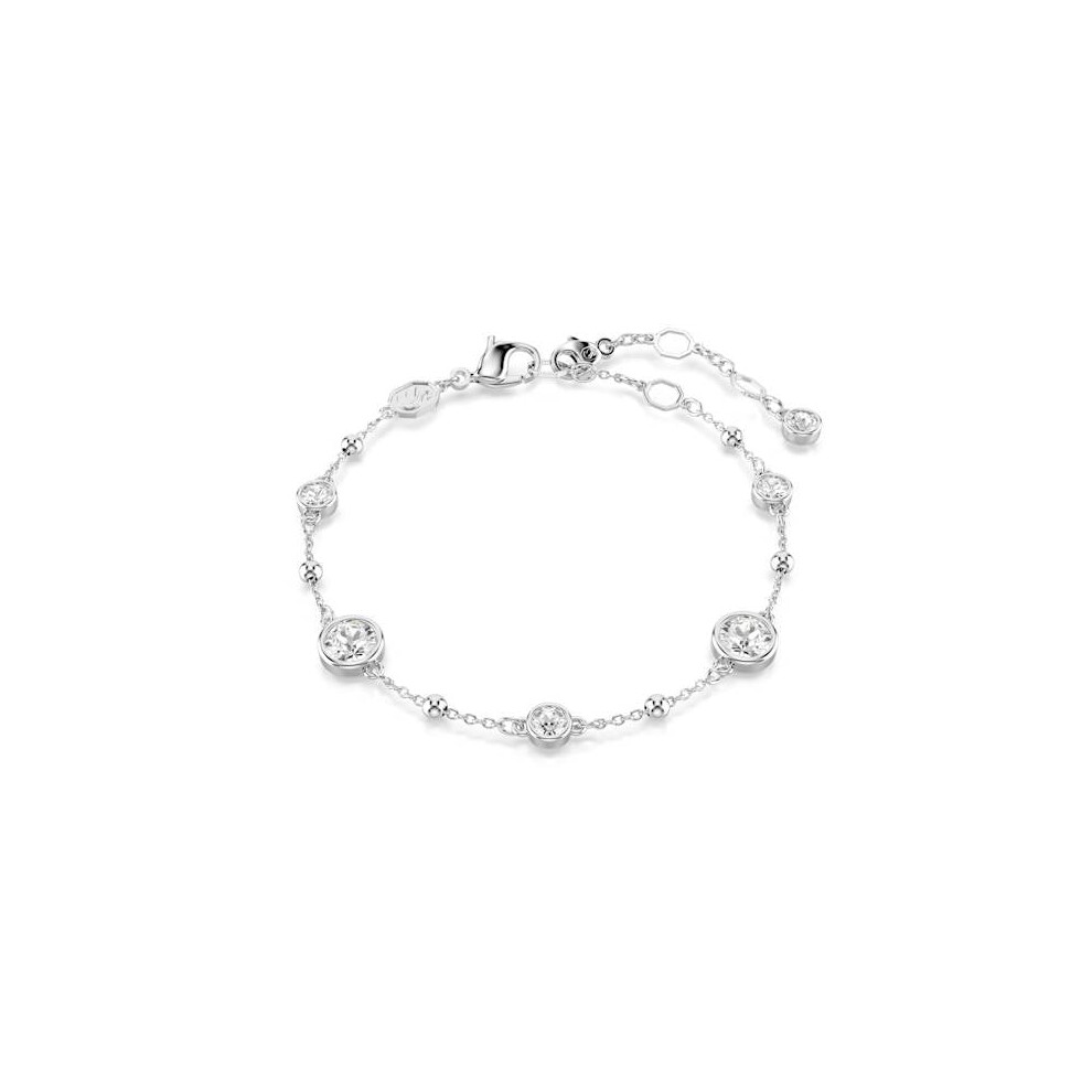 Imber Rhodium Plated White Round Cut Bracelet 5696079