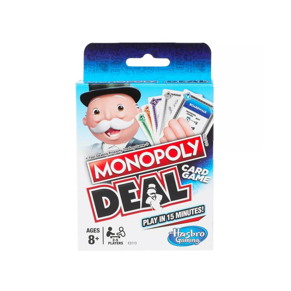 (Blue) Deal Monopoly Card Board Games Props Family Party Paper Toy Fuuny Kids Gift