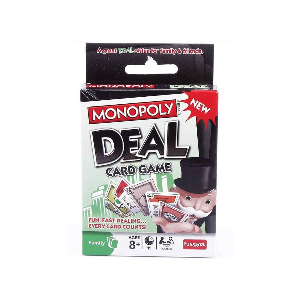 (Black) Deal Monopoly Card Board Games Props Family Party Paper Toy Fuuny Kids Gift