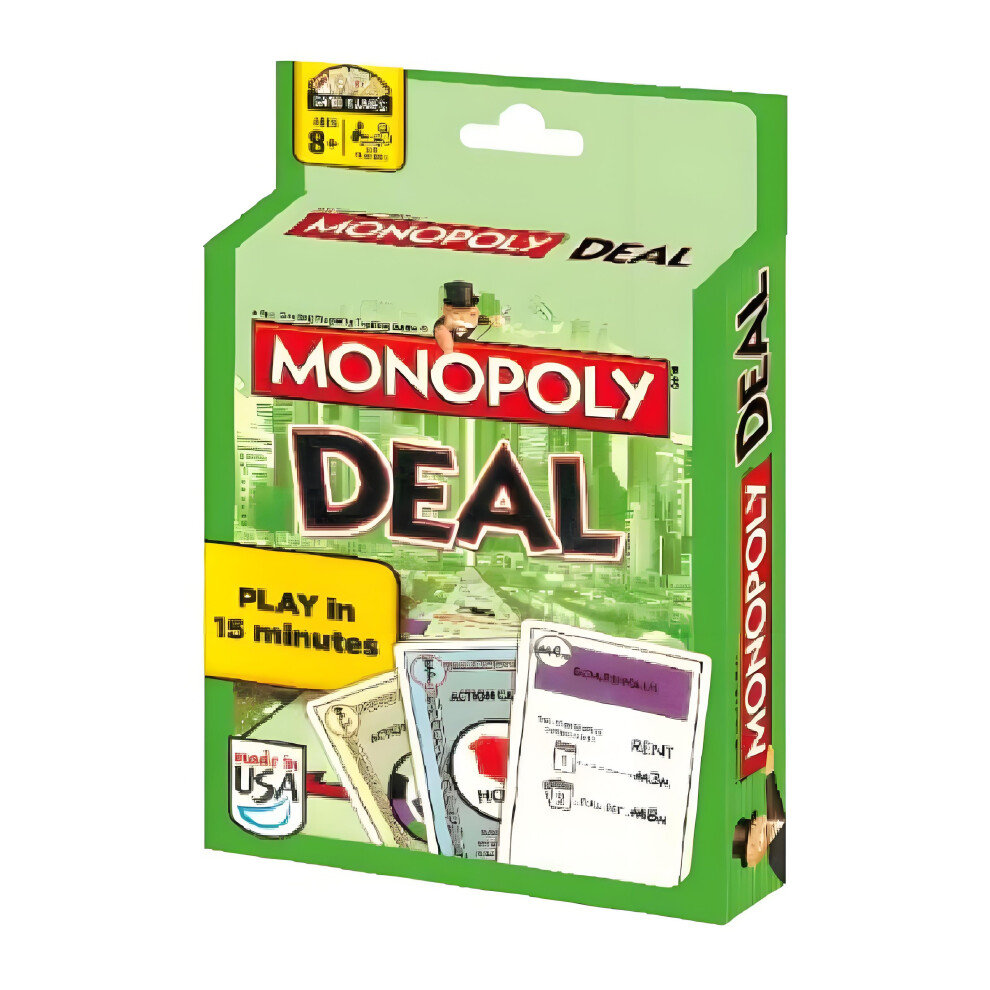 (Green) Deal Monopoly Card Board Games Props Family Party Paper Toy Fuuny Kids Gift