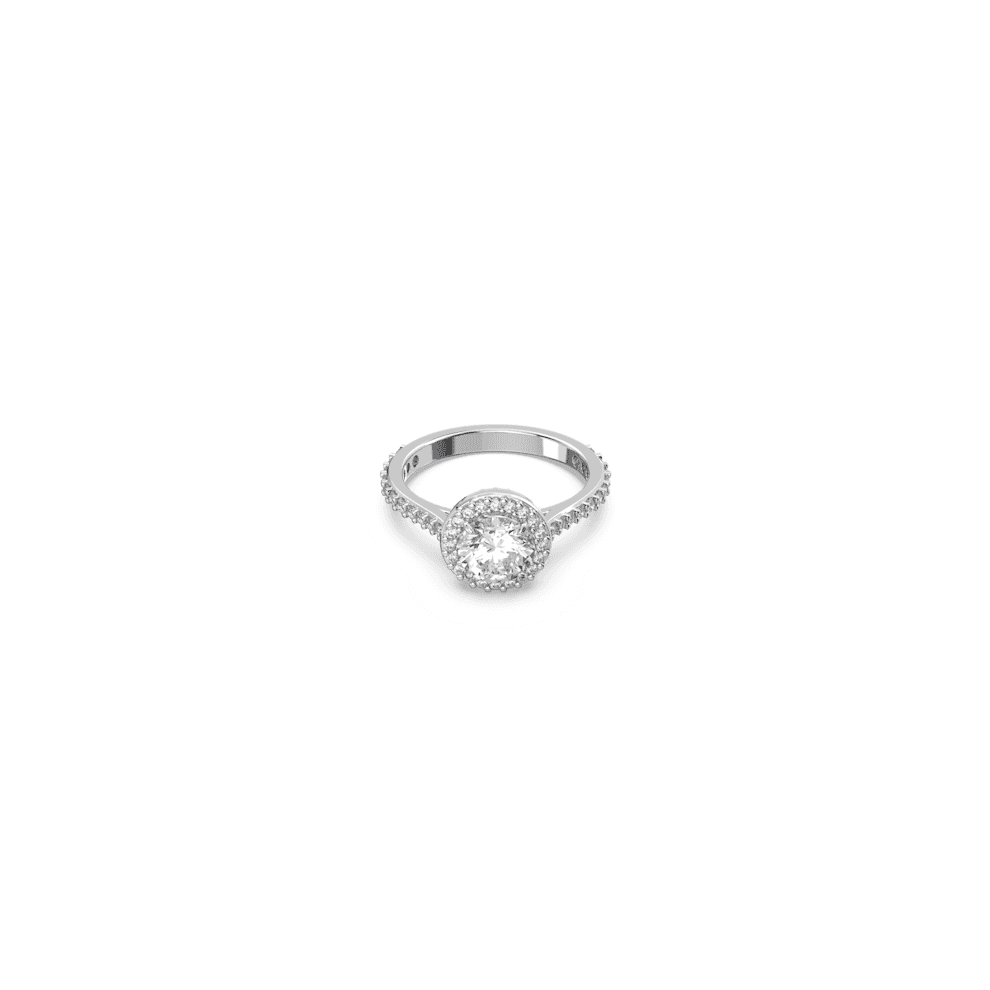 Swarovski Constella Cocktail Round Cut PavÃ White Rhodium Plated Ring 5642626 - Size 50