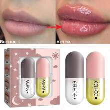 (1set-2pcs) Lasting Lip Plumper Serum Increase Lips Elasticity Instant Volumising Oils Reduce Fine Lines