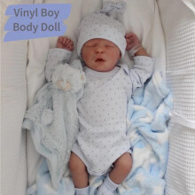 (Boy Body Doll) 43CM Reborn Baby Doll Cloth Preemie Doll Already Finished 3D Painted Skin