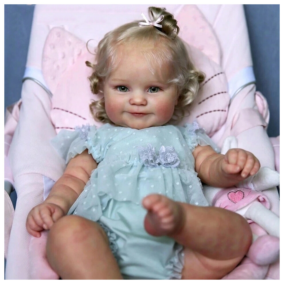 (20 inches) 20 Inch/51cm Lifelike Reborn Baby Girl Doll Full Body Silicone Vinyl 3D Painted