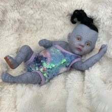 (Meadow-2) 28CM Avatar Loulou&Meadow Lifelike Reborn Baby Dolls Collectible Art Dolls