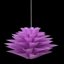 (PURPLE) 50 cm Modern Lotus Chandelier Lighting Hanging Jigsaw Light Ceiling Lampshade Decor
