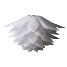 (WHITE) 50 cm Modern Lotus Chandelier Lighting Hanging Jigsaw Light Ceiling Lampshade Decor