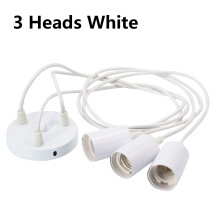 (White) 3 Heads Modern Hanging Ceiling Lamp Iron E27 Pendant Light Lighting