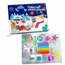 (Blue) Christmas Advent Calendar Sensory and Fidget Toy Surprise Gift Countdown 25 Days