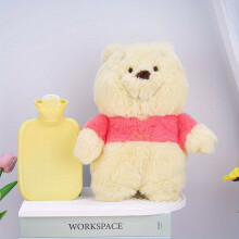 (Winnie The Pooh) Christmas Halloween Gift Cute Kawaii Plush Angel Instant Water Injection Hot Water Bag by