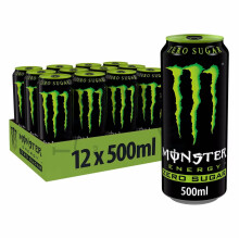 (12 x Monster Energy - Zero Sugar) Monster Energy Drink | 500ml Cans | Assorted Flavors