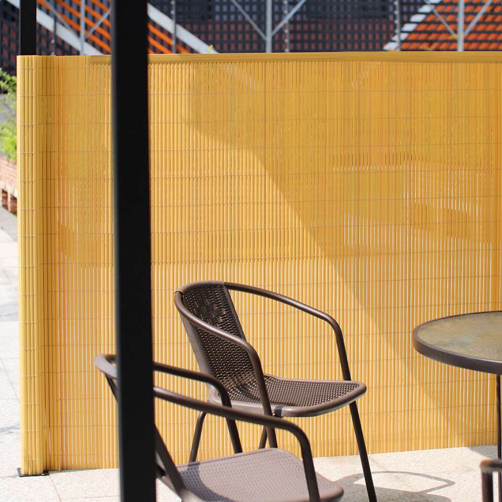(Yellow, 120 x 300cm) PVC Garden Fence Privacy Shield Protective Screen