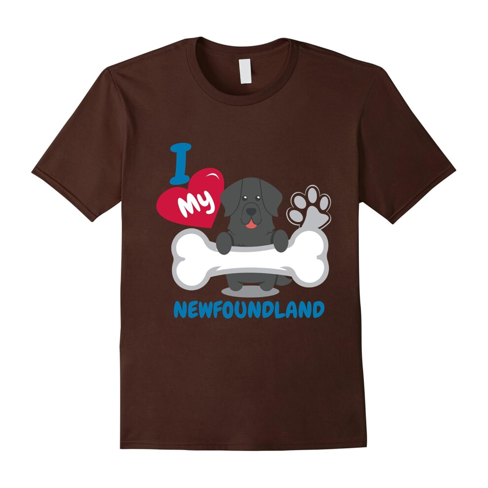 (XL) I Love My Newfoundland Dog T-Shirt-Father's Day