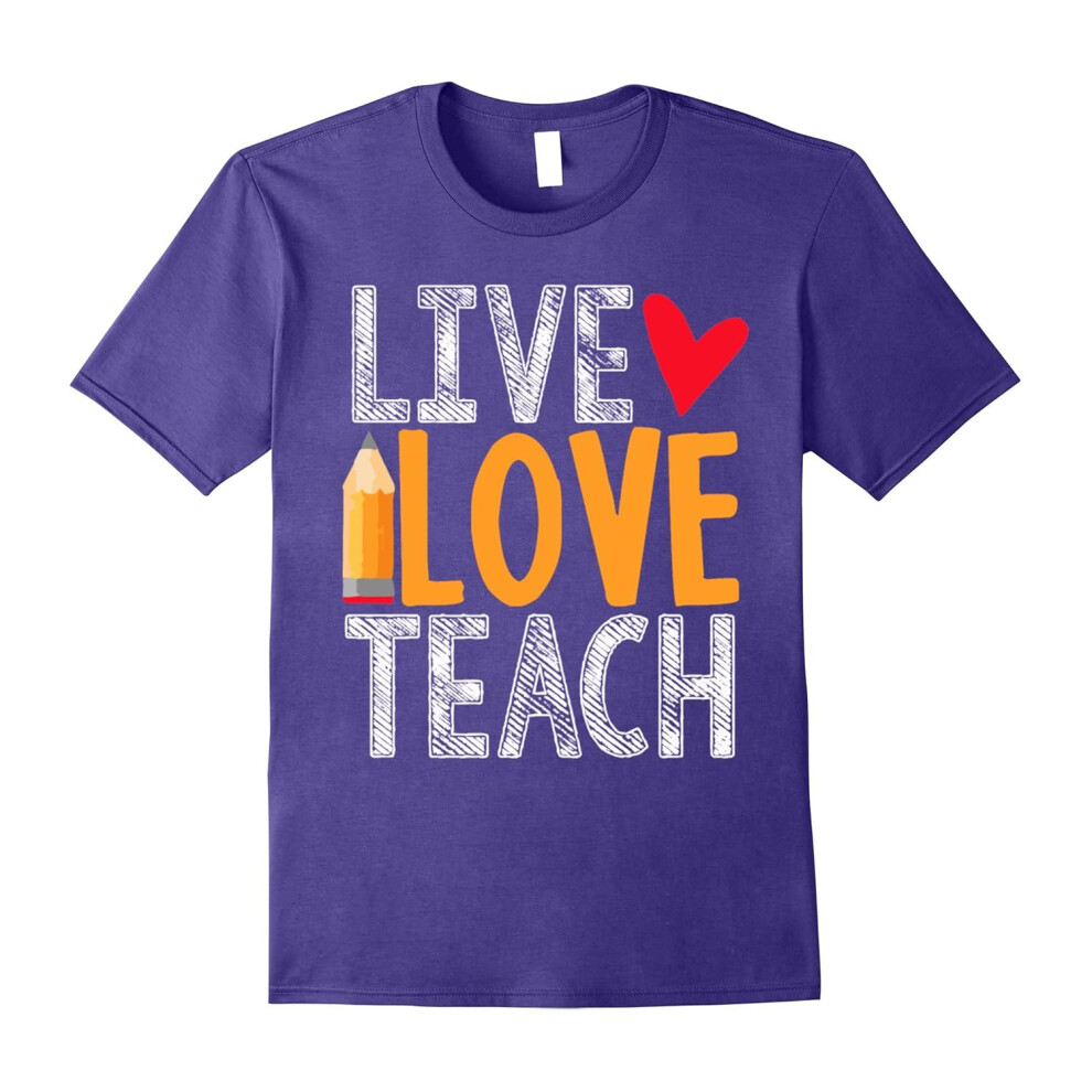 (M) Live Love Teach T-Shirt-Father's Day