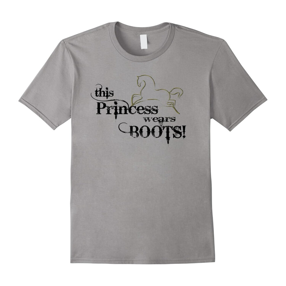 (L) This Princess Wears Boots t-shirt, Horse lovers tshirt-Father's Day