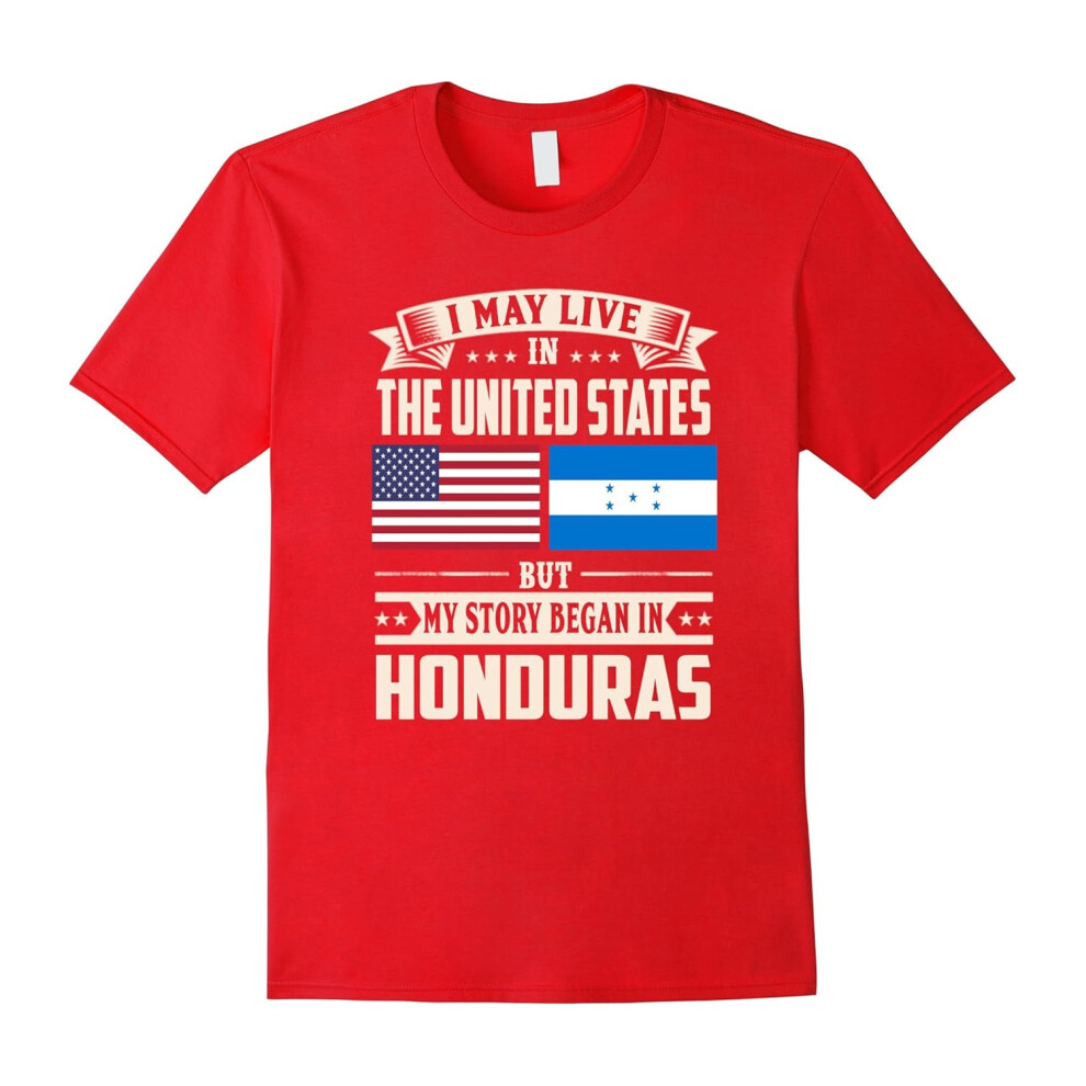 (M) Honduras lovers in usa shirt-Father's Day