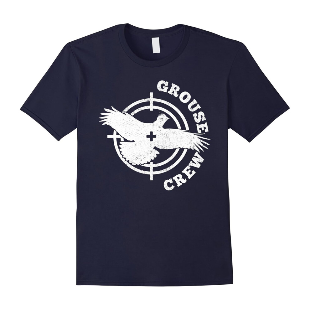 (M) Grouse Crew Matching Hunting Family and Friends Trip T-Shirt-Father's Day