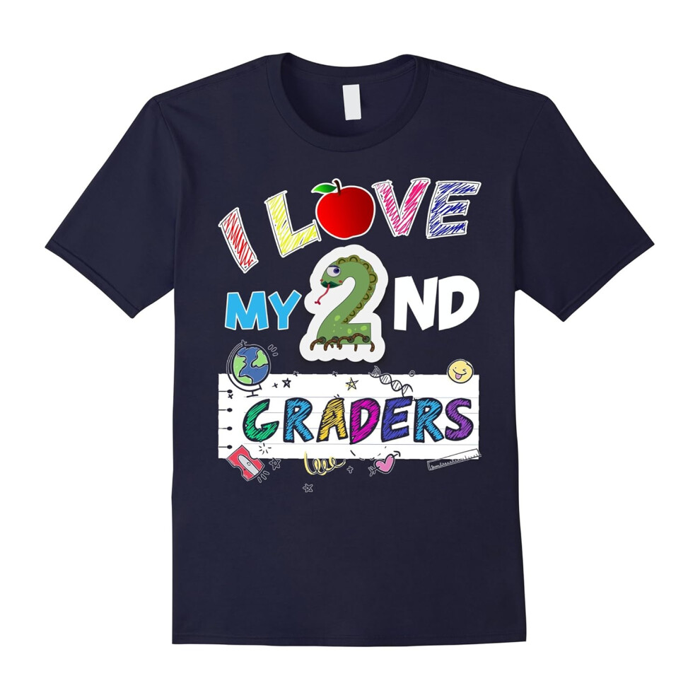 (S) I Love My Second Graders T-Shirt for 2nd Grade Teachers-Father's Day