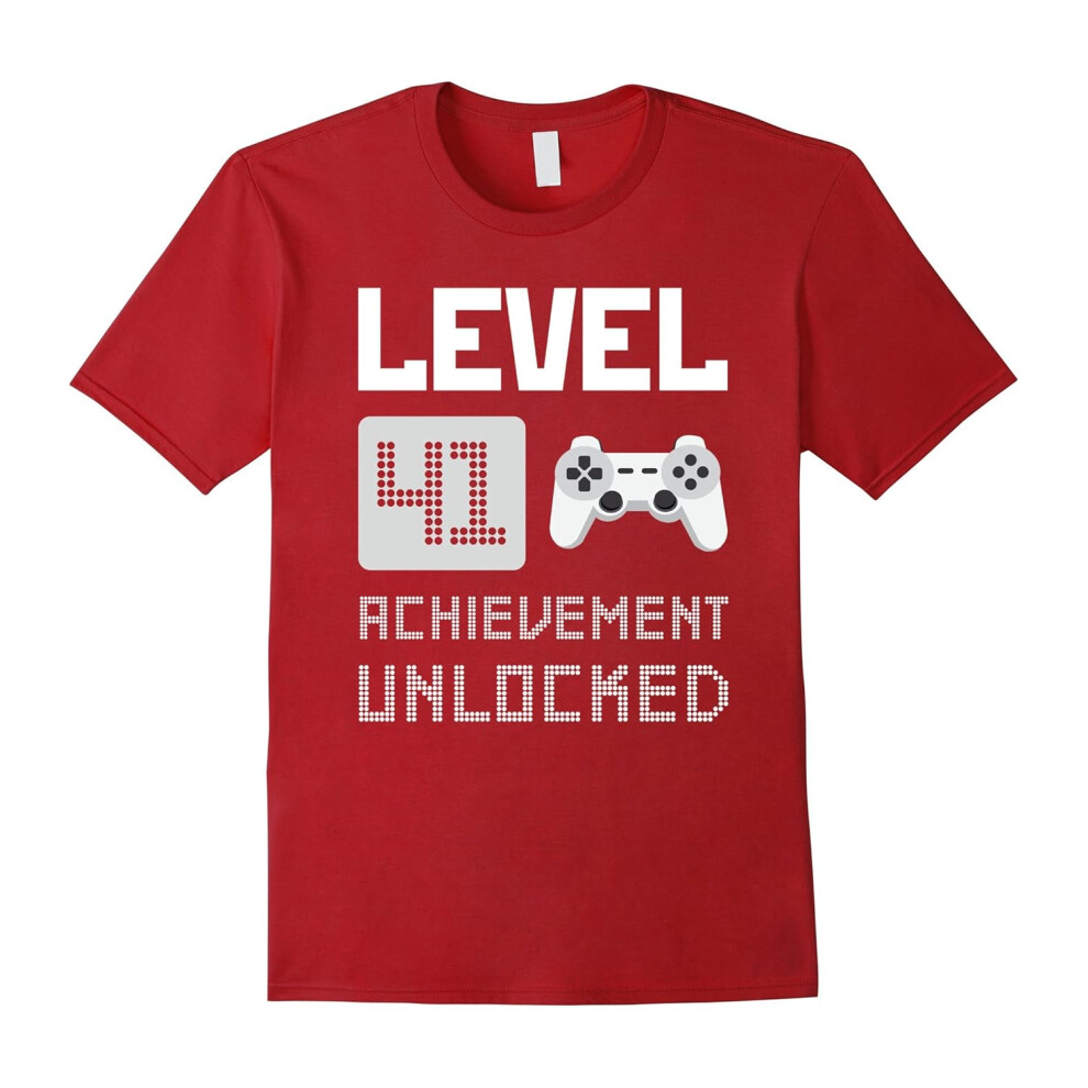 (M) 41st Birthday Gifts Made in 1976 Level 41 Unlocked Tee Shirt-Father's Day