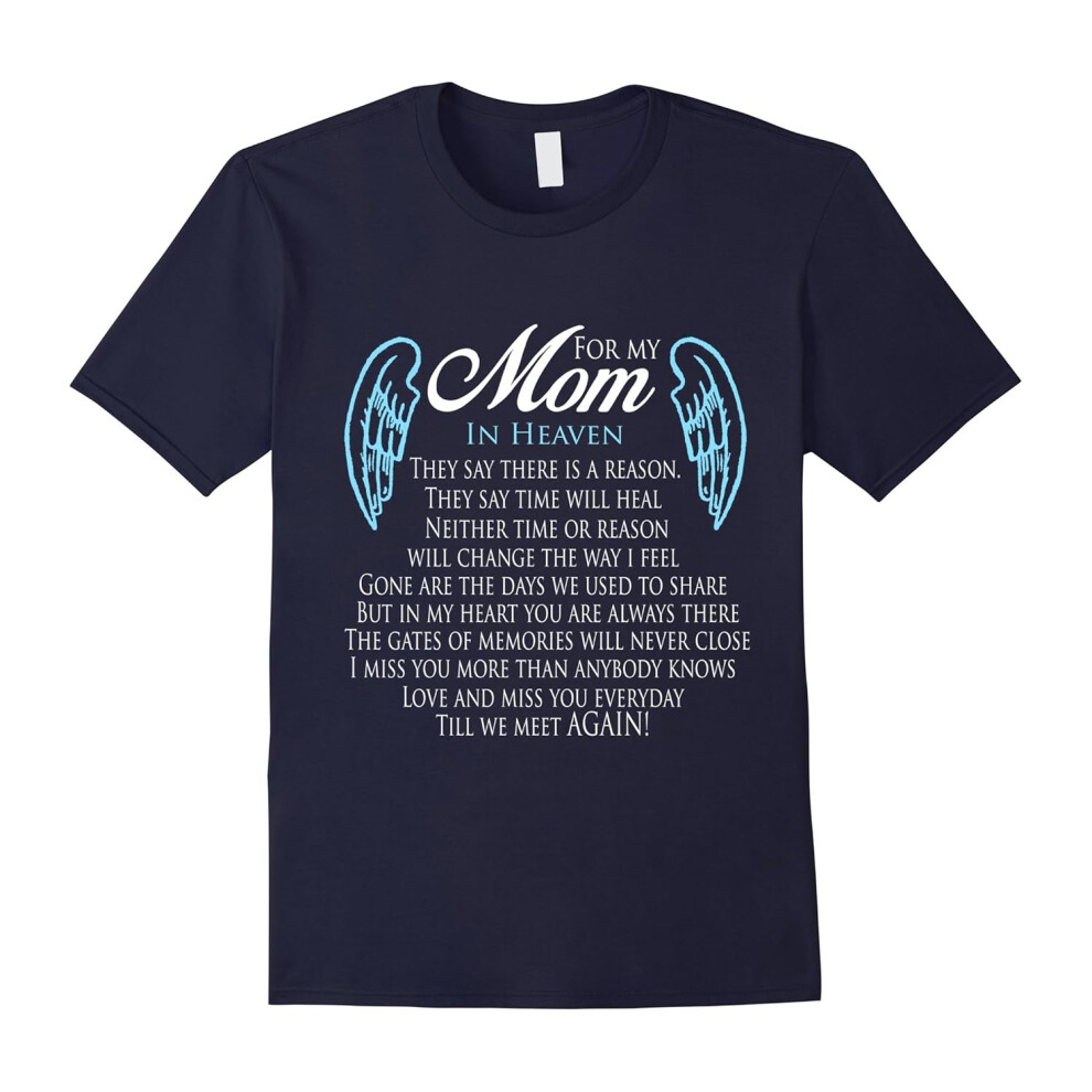 (S) My Mom Is In Heaven â Mother Memorial T-Shirt Sympathy Gifts-Father's Day