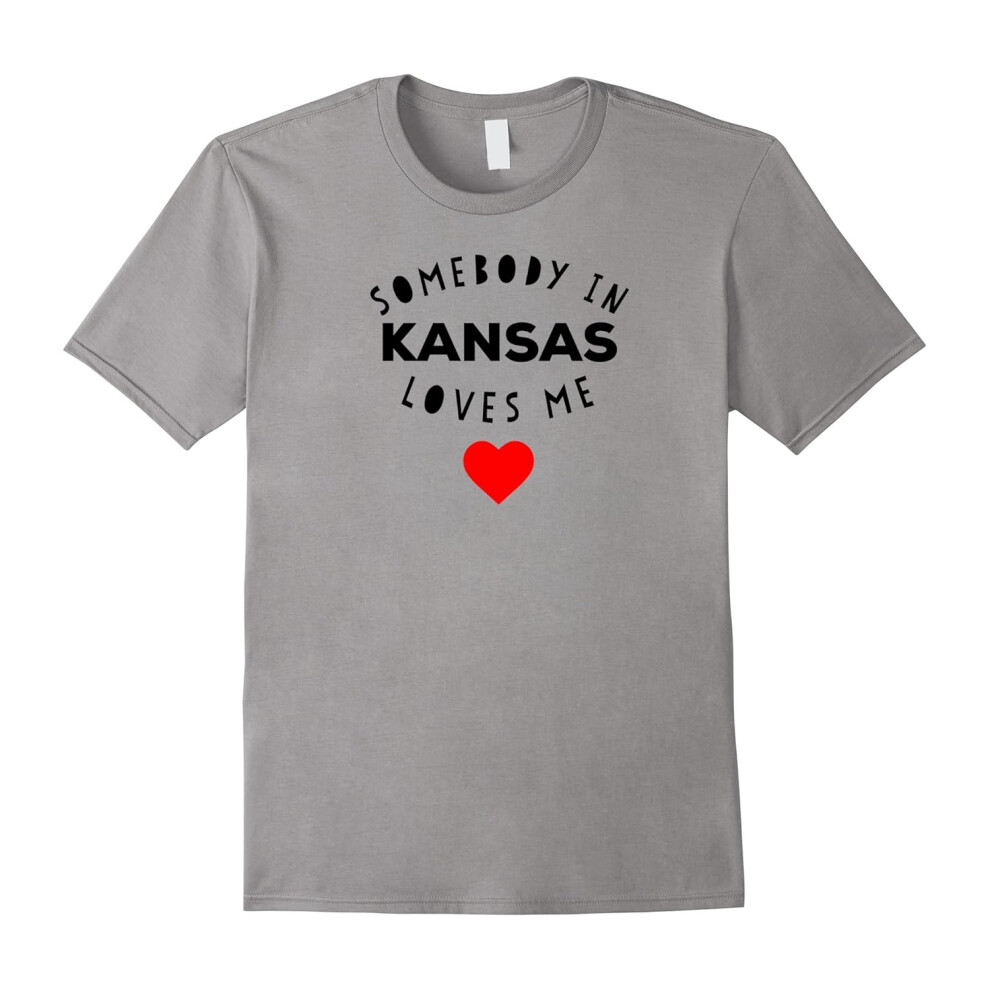 (XL) Somebody in Kansas Loves Me T-Shirt-Father's Day