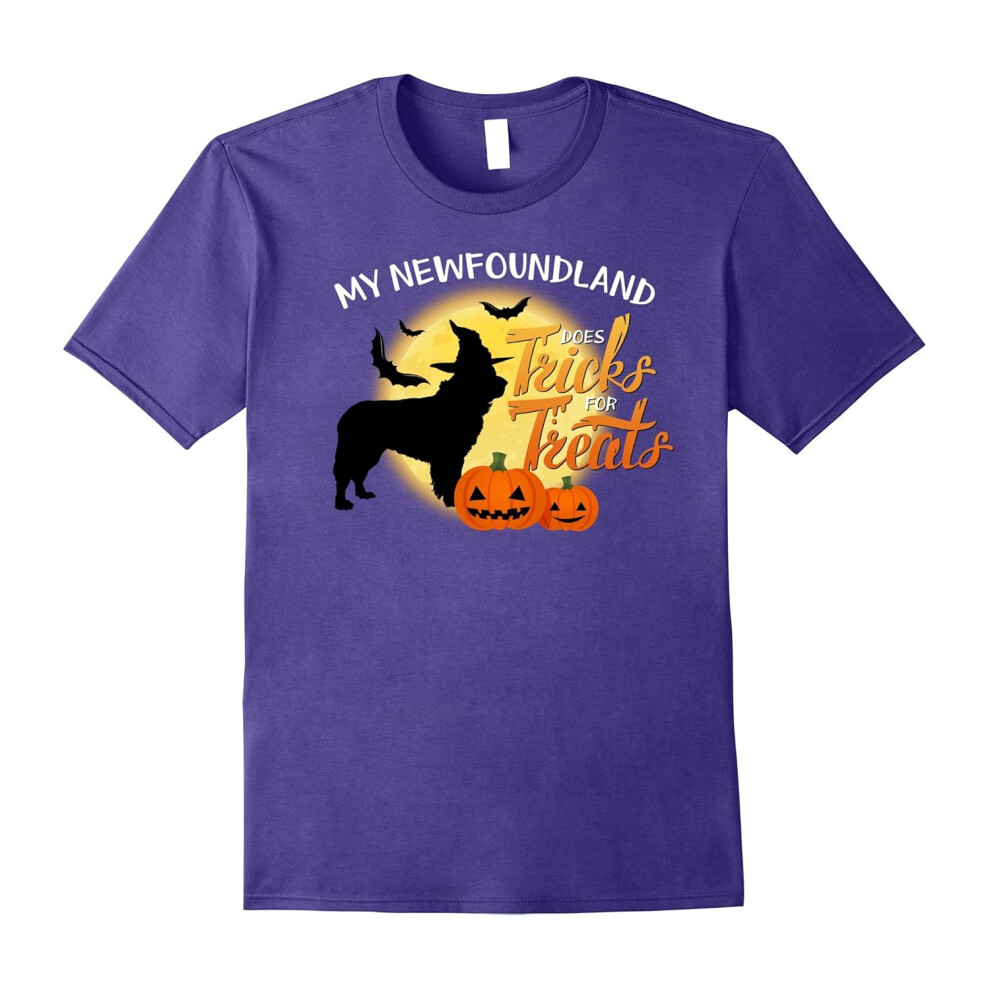 (M) My Newfoundland Does Trick For Treats Funny Dog Lover Tee-Father's Day