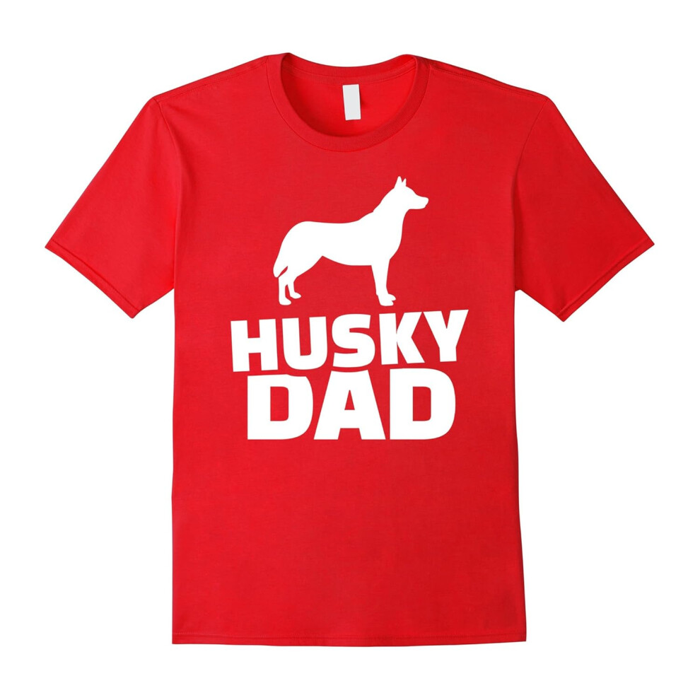 (S) Men's Husky Dad T-Shirt-Father's Day