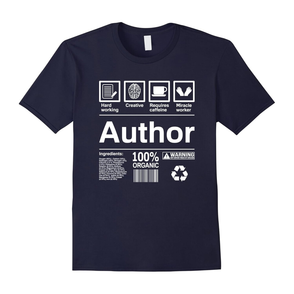 (XL) Author T Shirt | Author Gifts-Father's Day