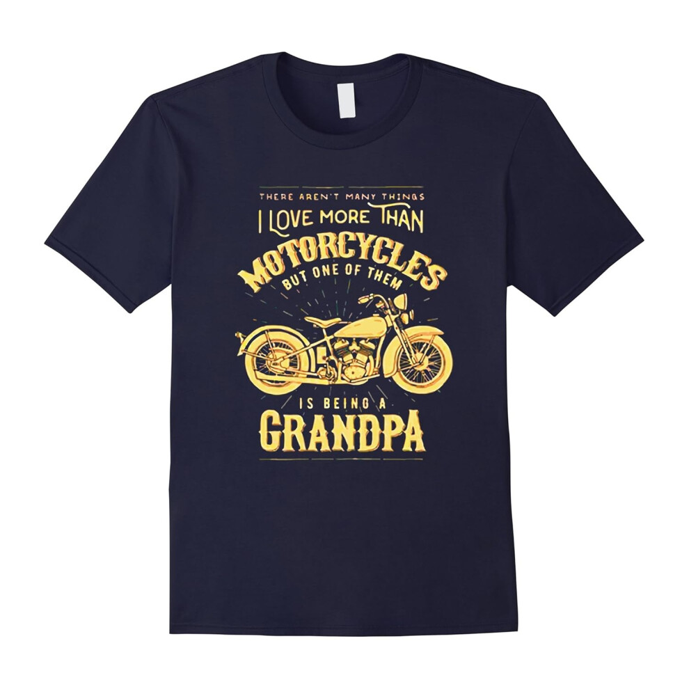 (XL) Grandpa T Shirt â I Love More Than MotorcyFather's Dayes T Shirt-Father's Day