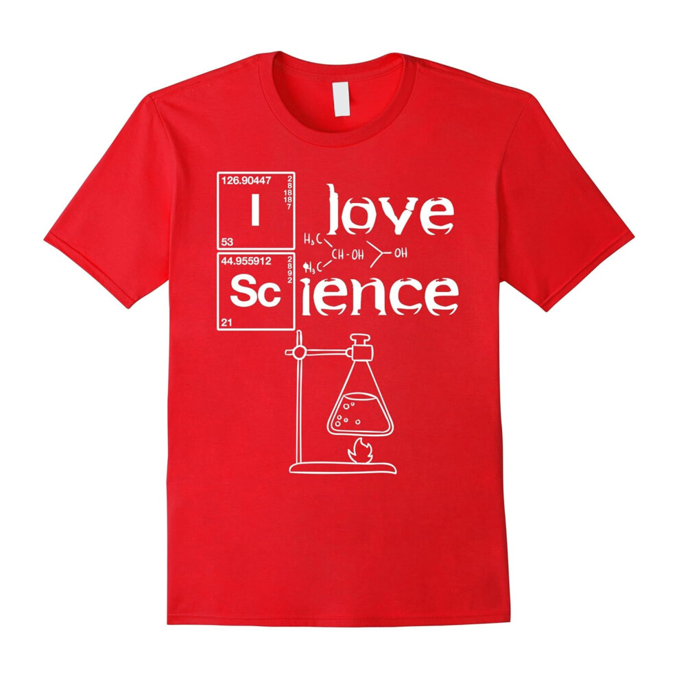 (XXL) Science â I Love Science Graphic T-Shirt-Father's Day