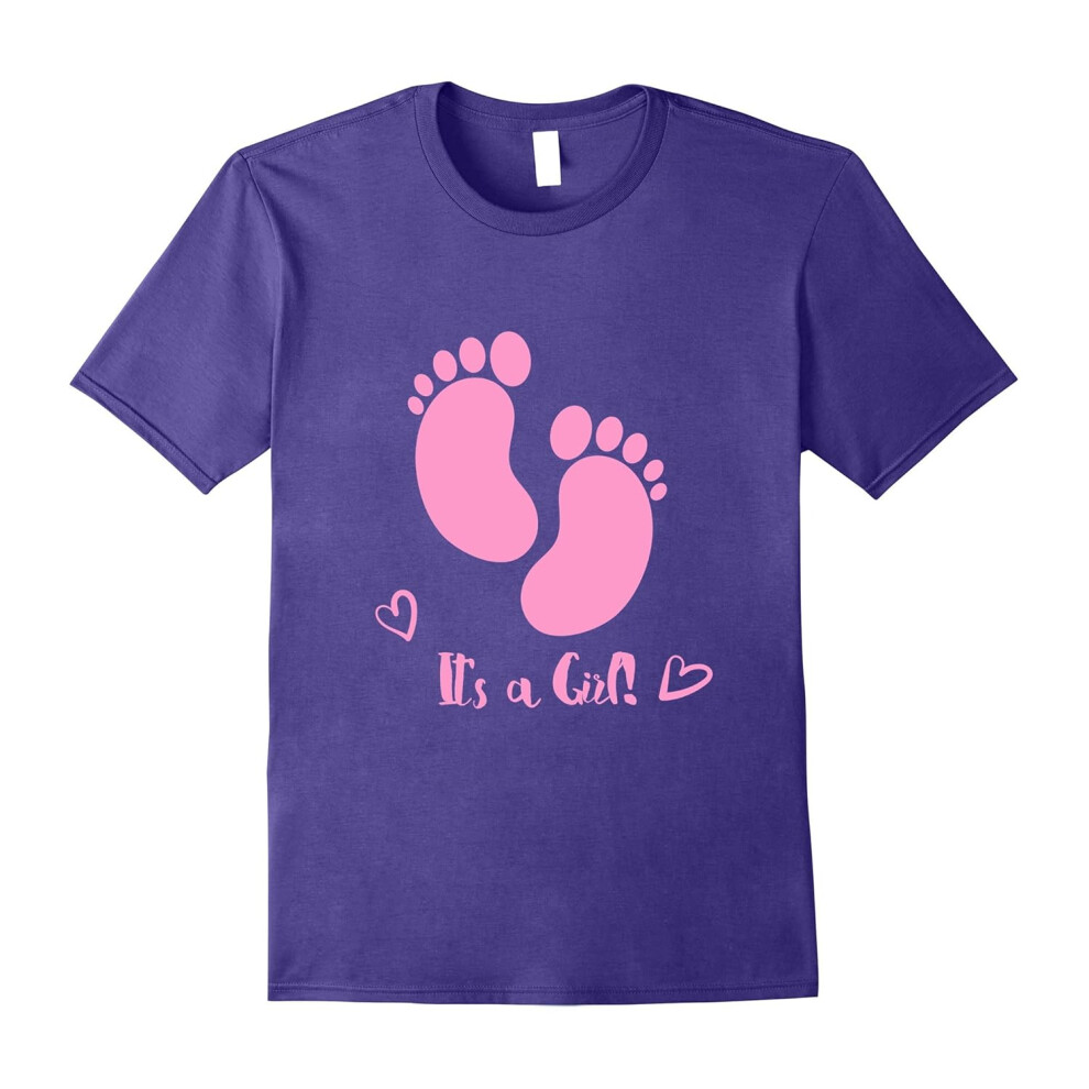 (M) Pregnancy Baby Girl Shirt for Expectant Mothers Moms Dads-Father's Day