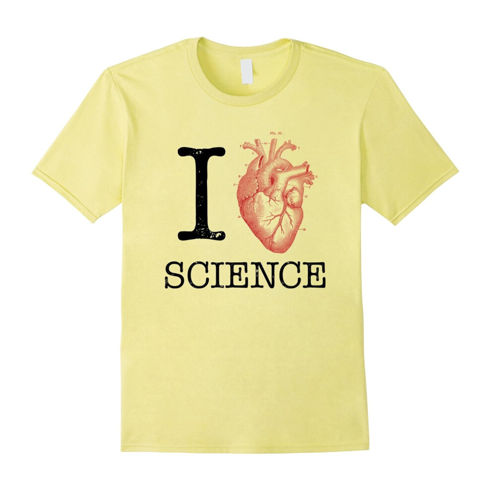 (M) I Love Heart Science T Shirt â Biology Tee Tshirt Teacher-Father's Day