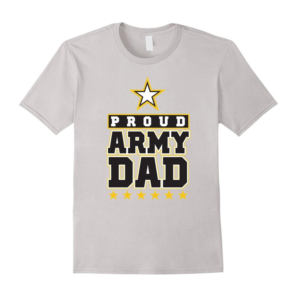 (M) Mens Proud U.S. Army Dad Mens  T-Shirt-Father's Day