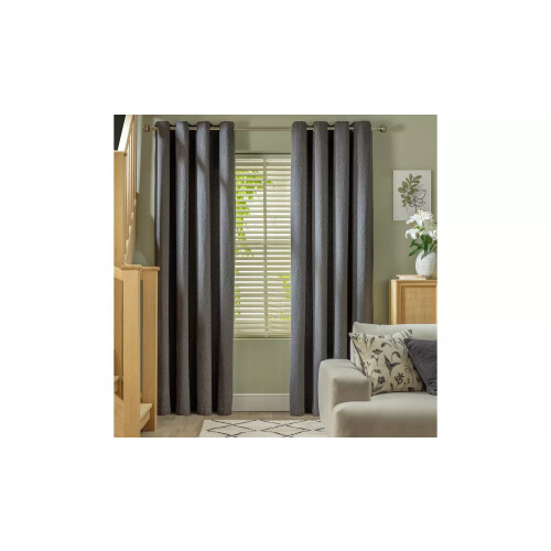 Habitat Boucle Plain Blackout Eyelet Curtains