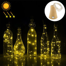 1m 10 LEDs SMD 0603 Solar Powered Copper Wire String Light Fairy Lamp Decorative Light(Warm White)