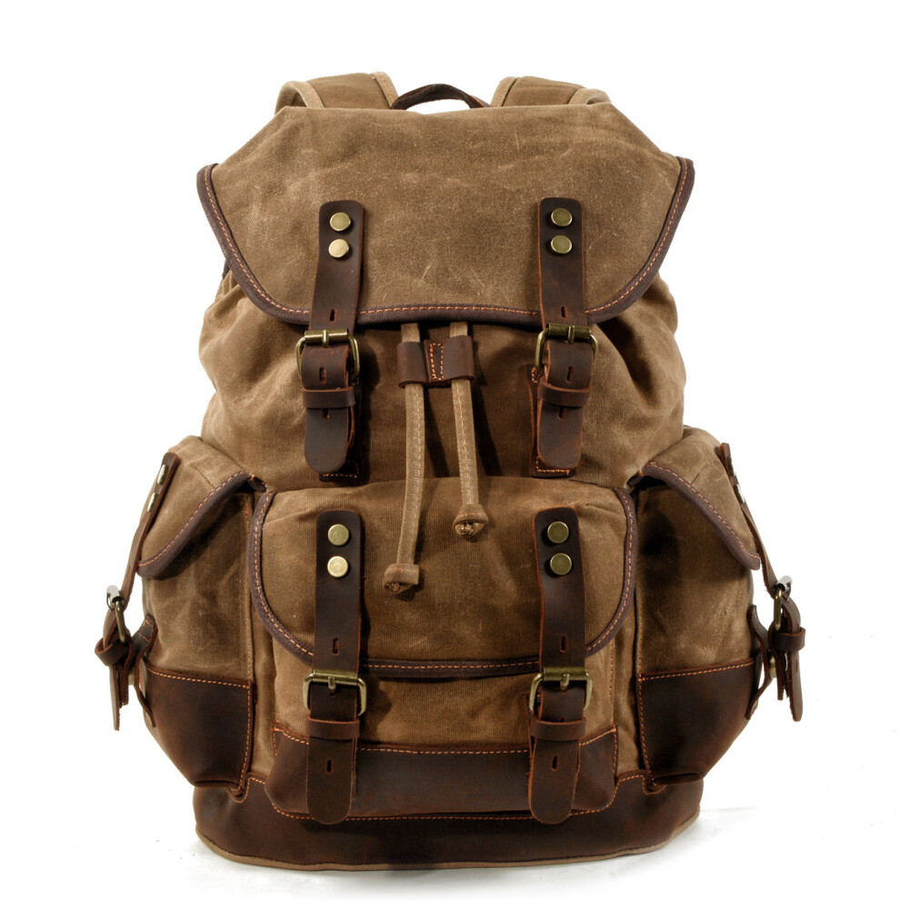 KAUKKO Men WOMEN Vintage Casual Canvas Rucksack Backpack Travel School Bag