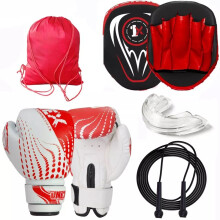 Junior Focus Pads and Gloves Set Hook & Jabs Kids Punch Bag MMA Mitts
