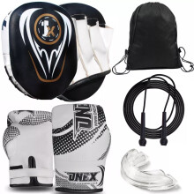 kids Boxing Gloves and Focus Pads Set Mitts Punch Bag Gym Training