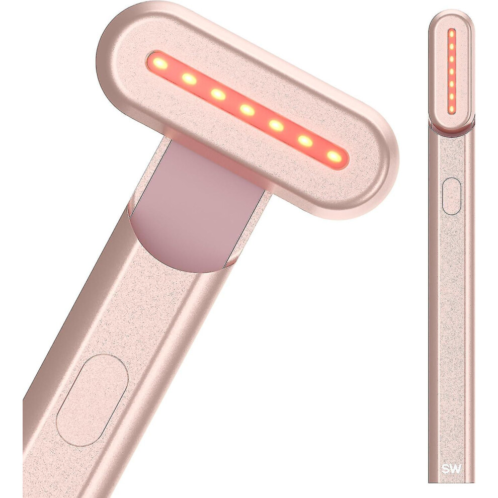 Gold (Rose ) 4-In-1 Radiant Renewal Wand, Face Skincare Wand With Facial Massager, Facial Wand (Rose )