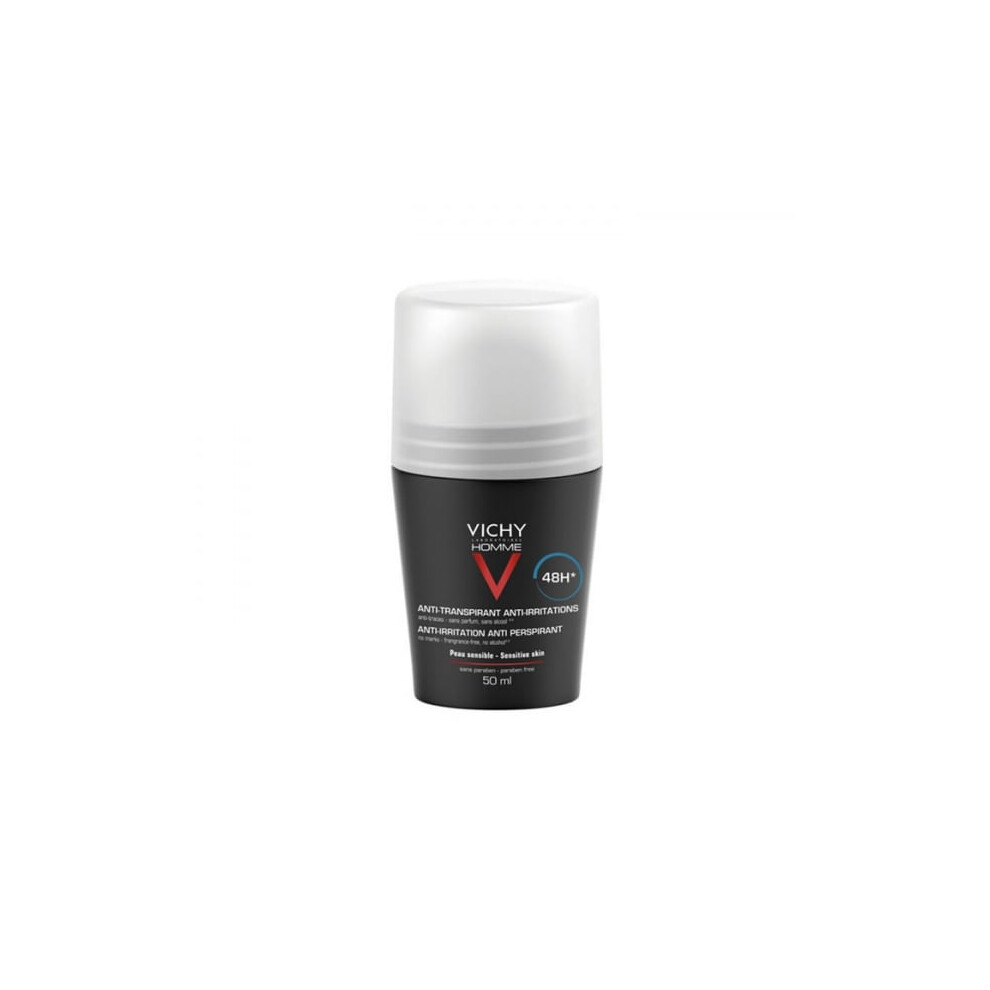 Vichy Homme Roll On Deodorant For Sensitive Skin 50ml