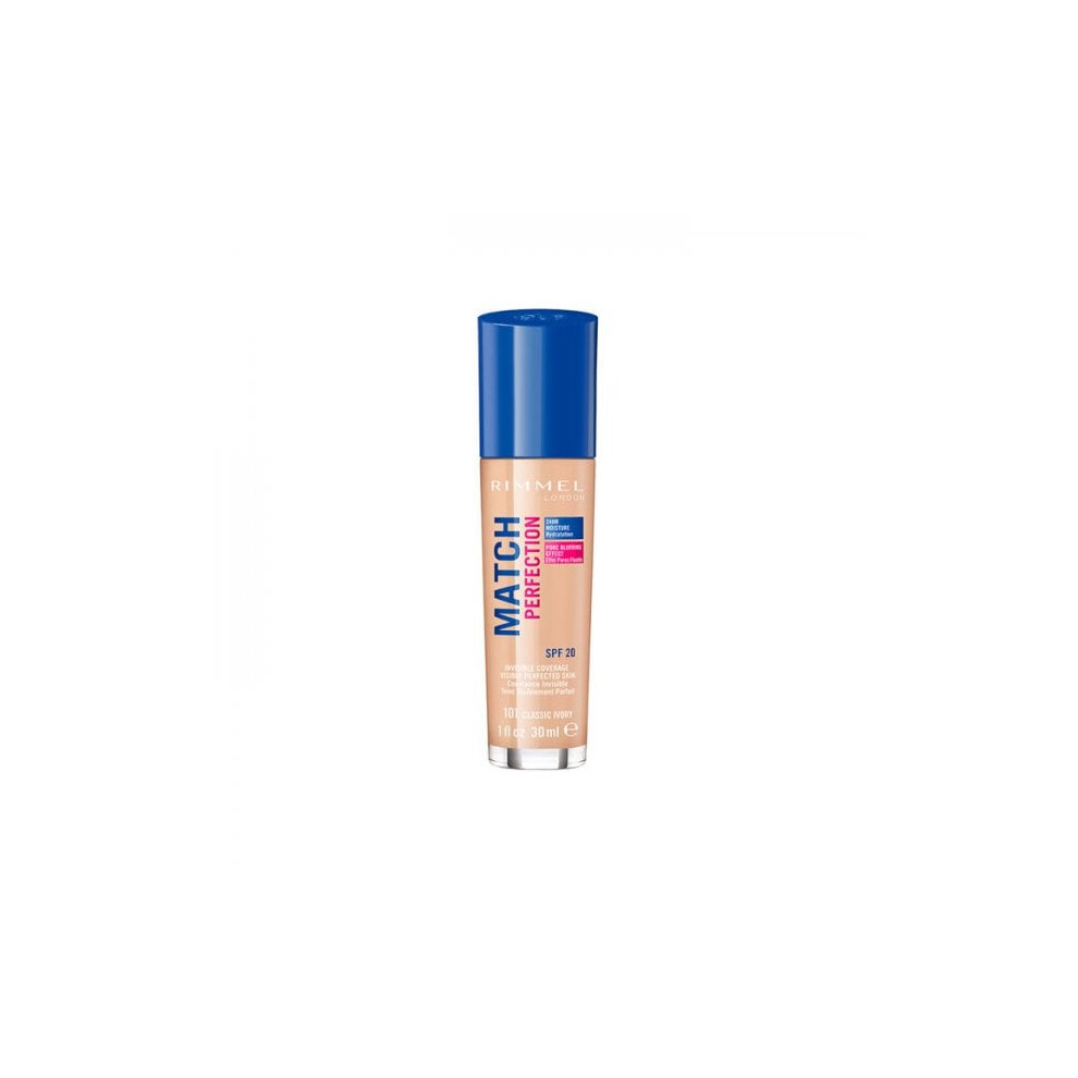 Rimmel Ivory Match Perfection Foundation Spf20 - 101 Classic 30Ml