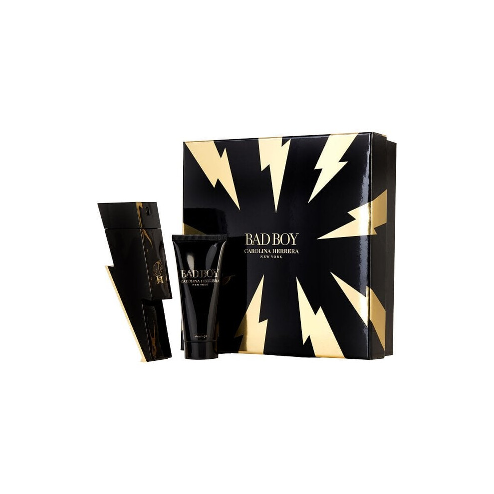 Carolina Herrera Bad Boy Gift Set 100ml EDT Spray + 100ml Shower Gel