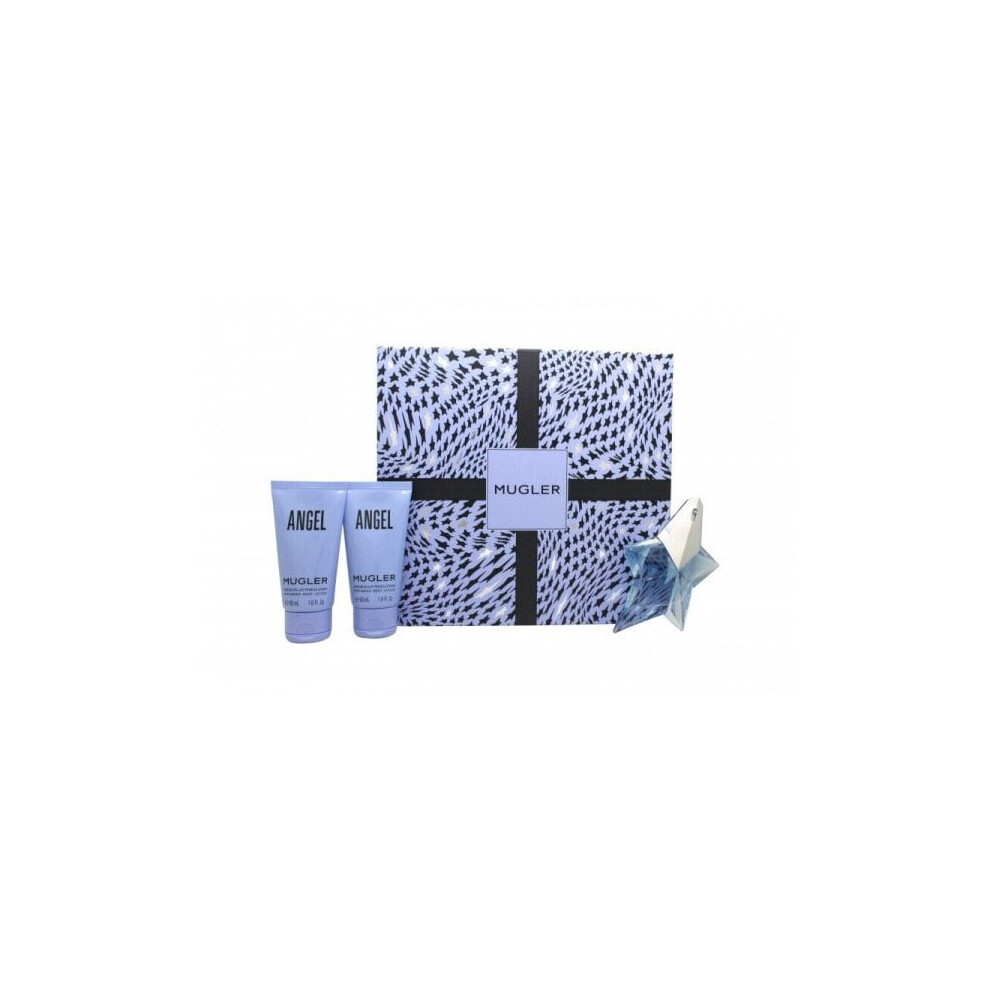 THIERRY MUGLER ANGEL 25ML EDP SPRAY + 2x 50ML BODY LOTION