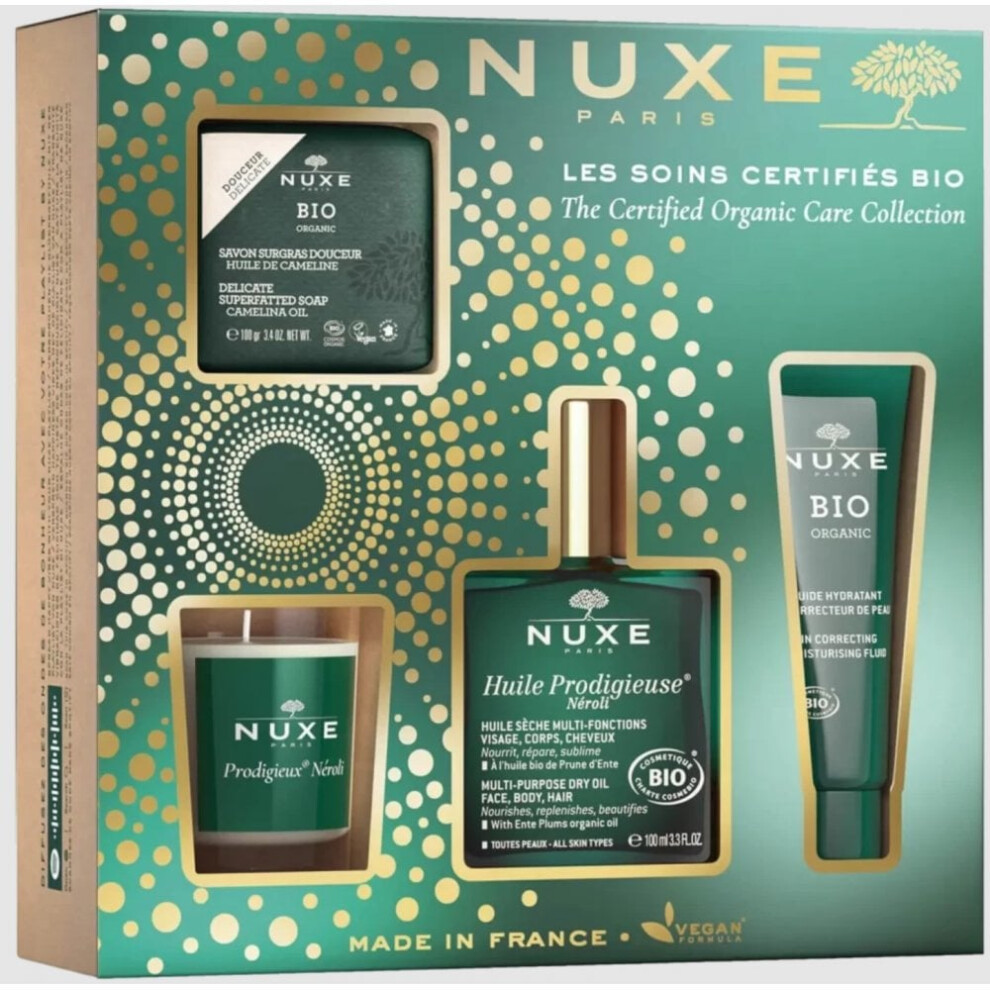 Nuxe The Certified Organic Care Collection Gift Set 4 Pieces
