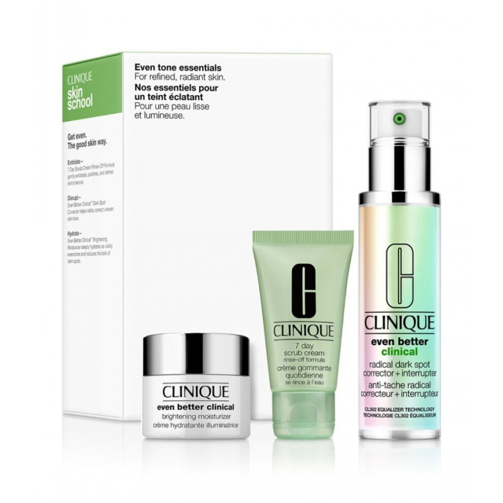 Clinique Set: Dark Spot Corrector 50ml + 7 Day Scrub 30ml + Eye Cream 5ml